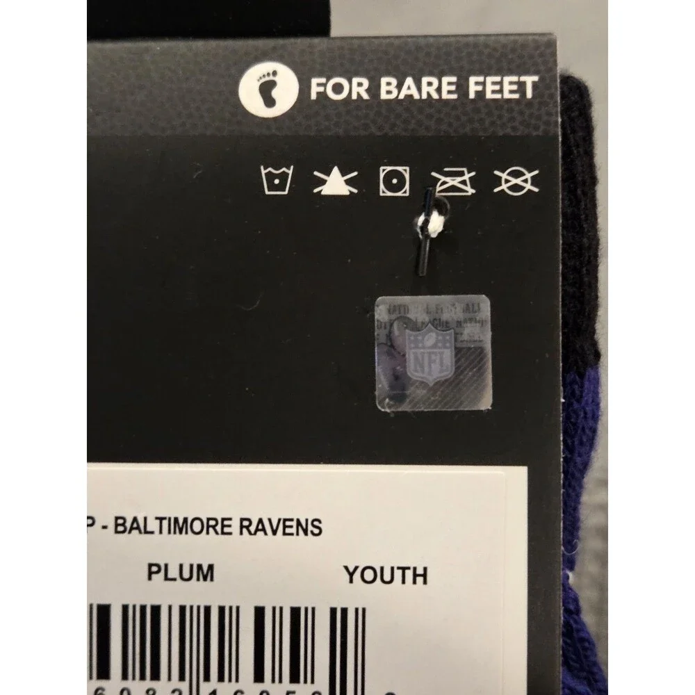 BALTIMORE RAVENS NFL FOOTBALL SOCKs -SIZE Youth 13, 1-3, Women 3-6